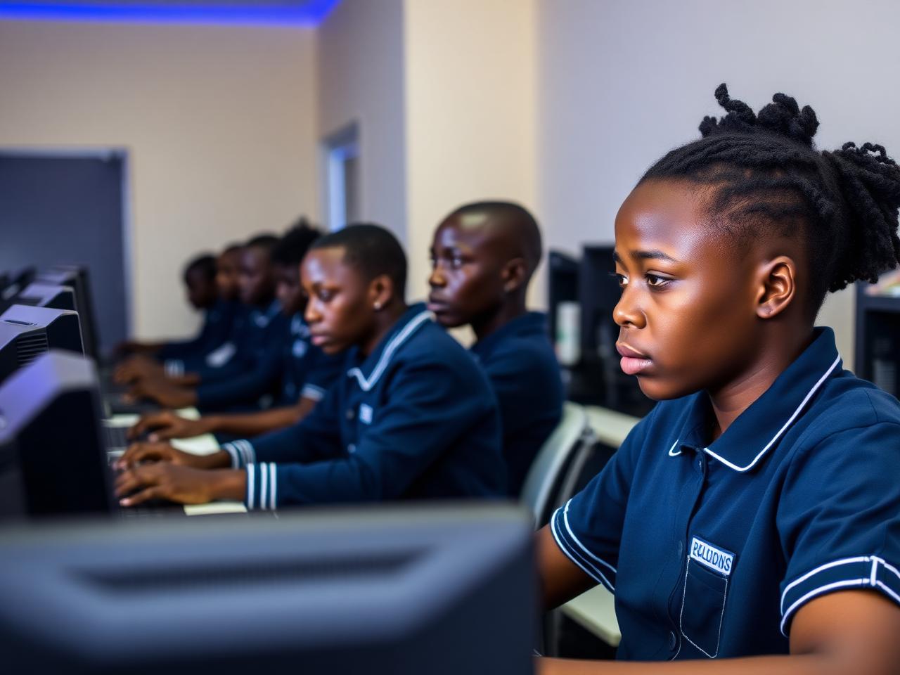 Students working in the computer laboratory